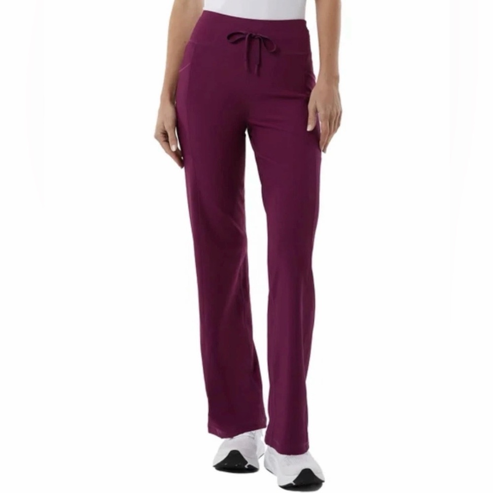 32 Degrees Cool Women's High Rise Ribbed Active Yoga‎ Semi-Flare Pant